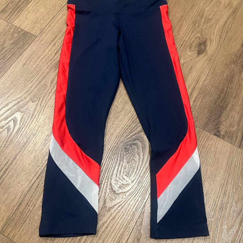 Varsity Spirit Navy,  Red and White Leggings
